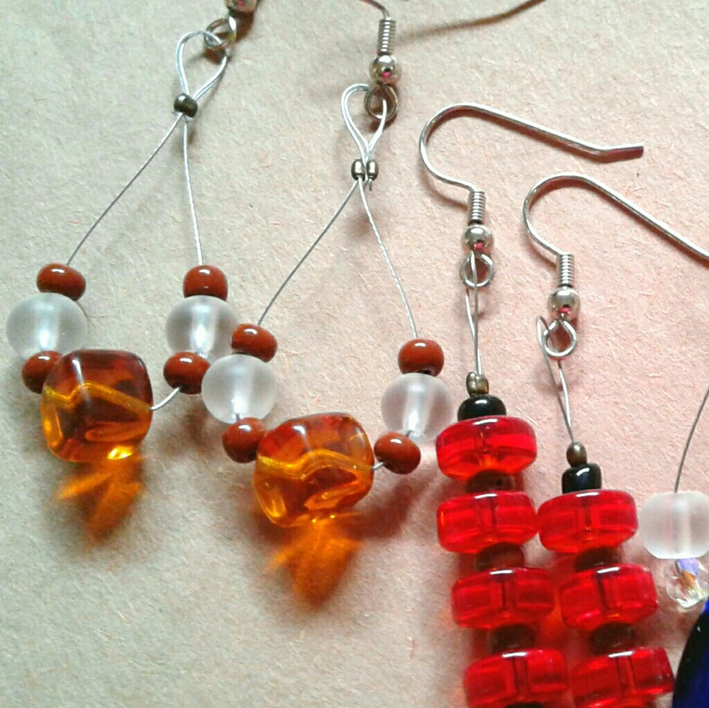 💖3 Pair Set 💖of Ladies Dangle Earrings - Picture 6 of 7